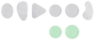 Scalloped edge display papers