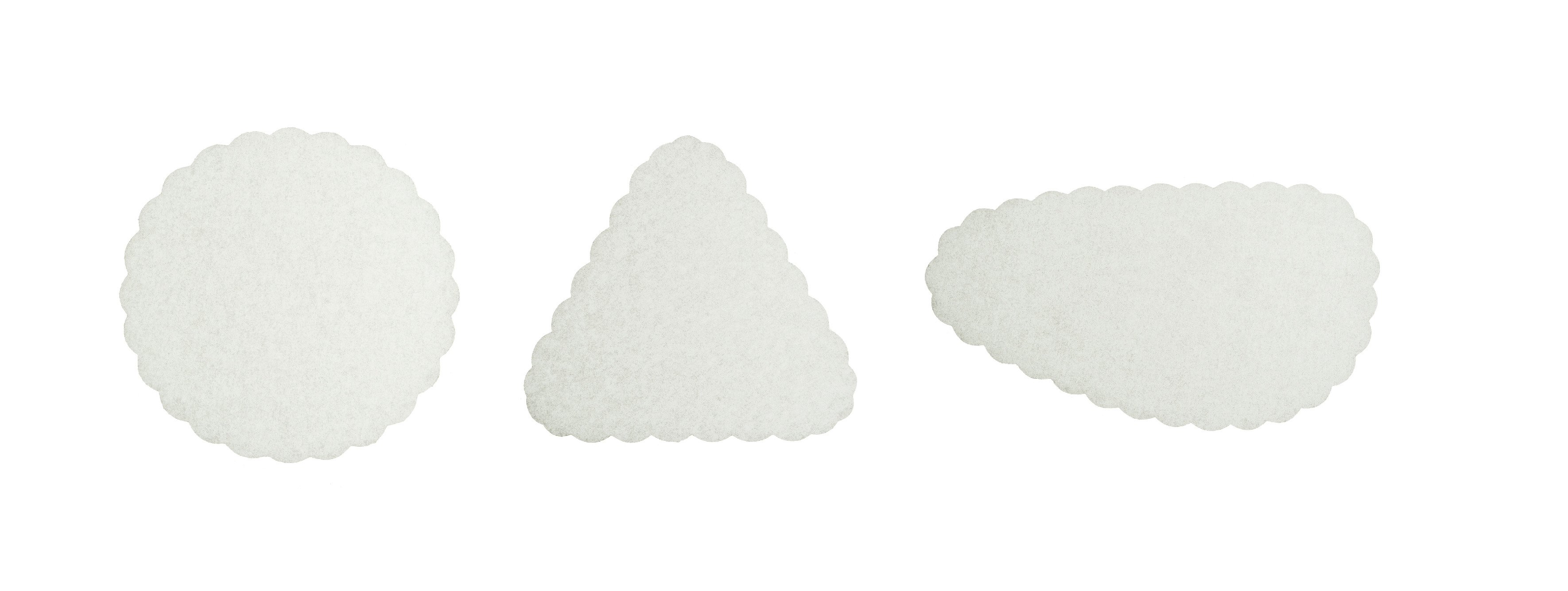 Scalloped edge display papers
